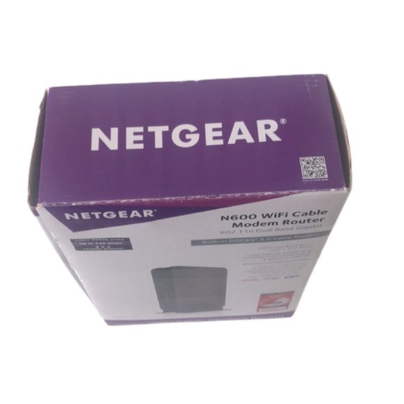 NETGEAR  N600 Wifi Cable Modem Router 802.11n Dual Band Gigabit - Picture 3 of 6